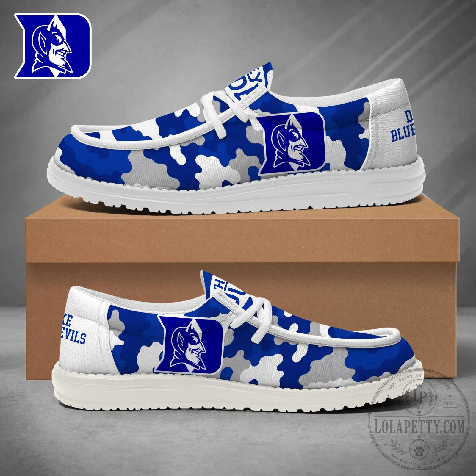 NCAA Game Day Loafer Shoes in Camouflage Pattern for Duke Blue Devils Fans 5 NCAA Game Day Loafer Shoes in Camouflage Pattern for Duke Blue Devils Fans