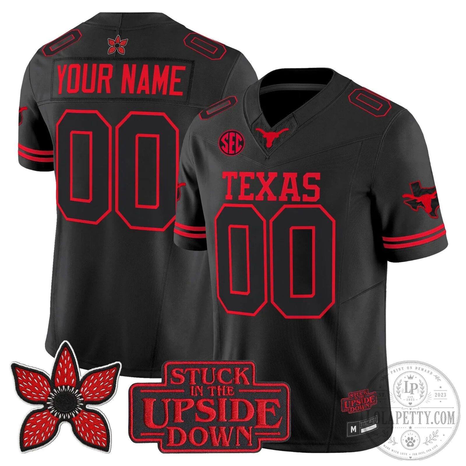 Texas State Longhorns Football Jersey Stranger Things Edition Custom