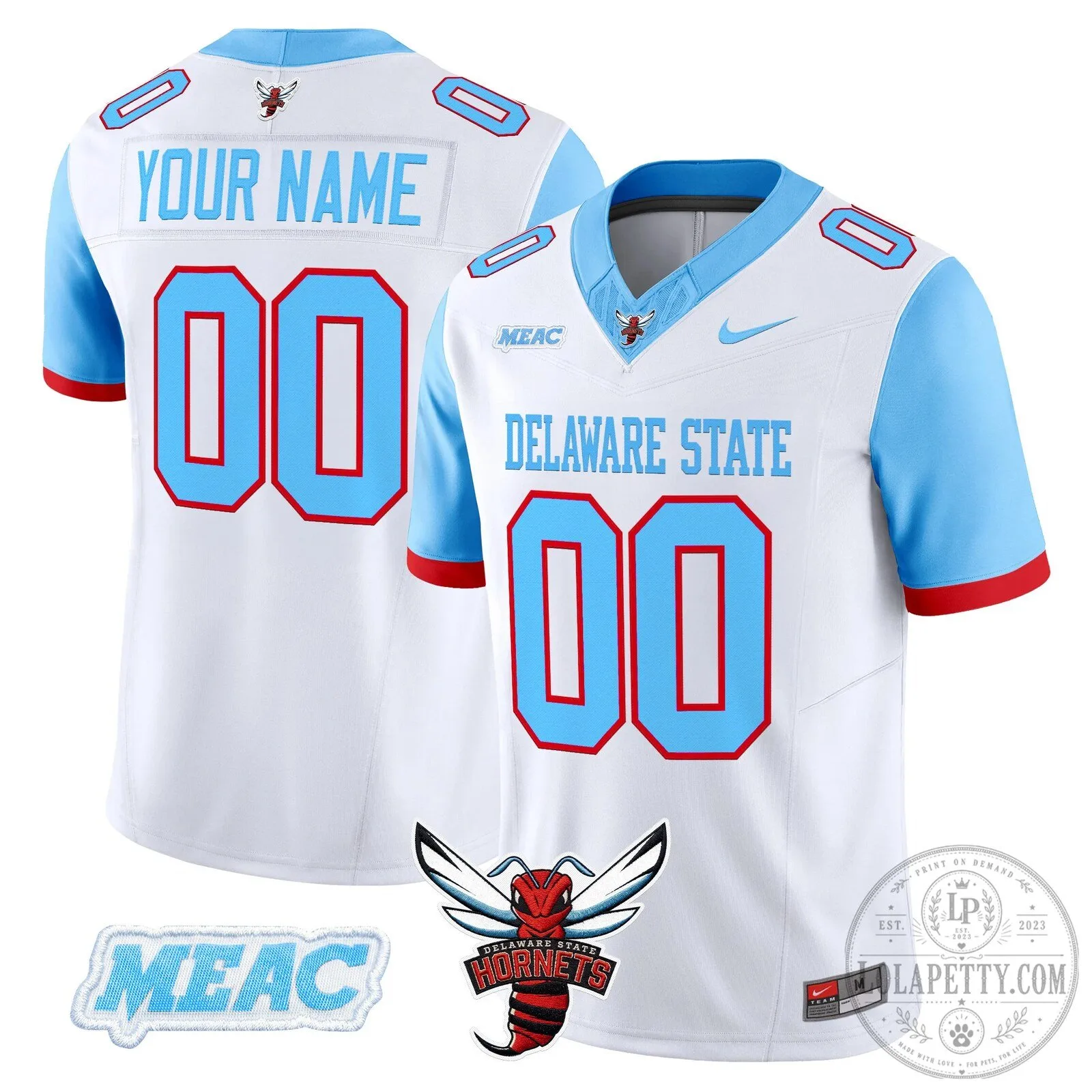Delaware State Hornets MEAC Custom Football Jersey