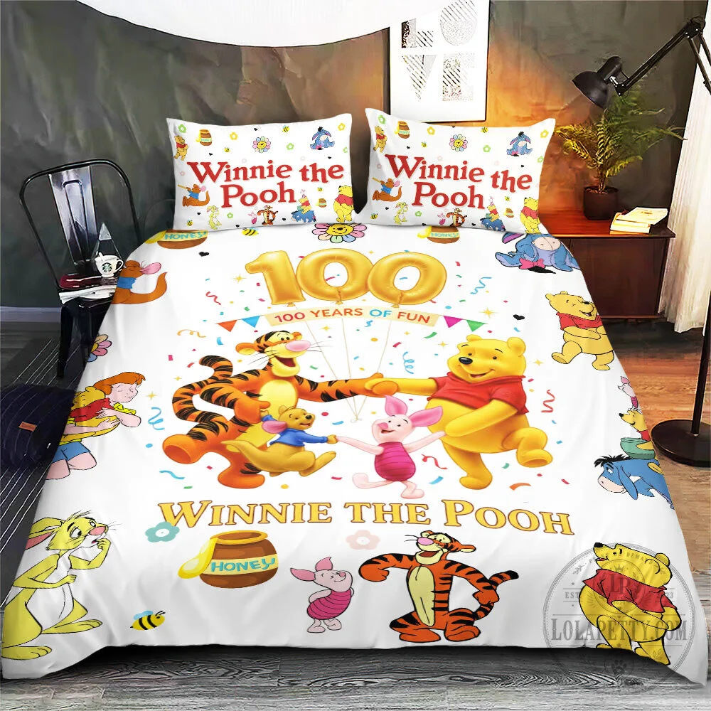 Winnie The Pooh 100 Years Of Fun Celebration Bedding Set