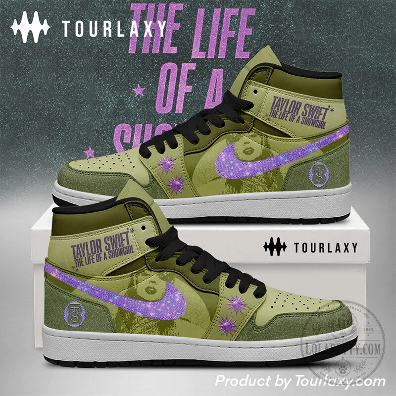 High Top Sneakers Featuring Taylor Swift's The Life of a Showgirl Design 1 High Top Sneakers Featuring Taylor Swift's The Life of a Showgirl Design