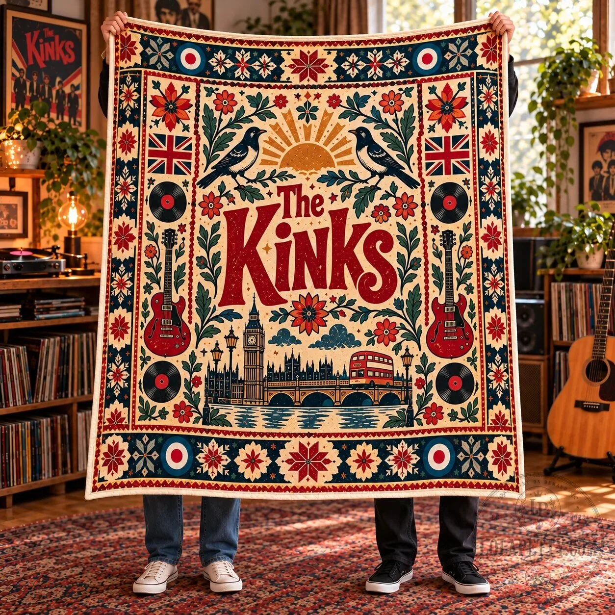 The Kinks British Invasion Folk Art Fleece Throw Blanket for Music Fans 11 The Kinks British Invasion Folk Art Fleece Throw Blanket for Music Fans