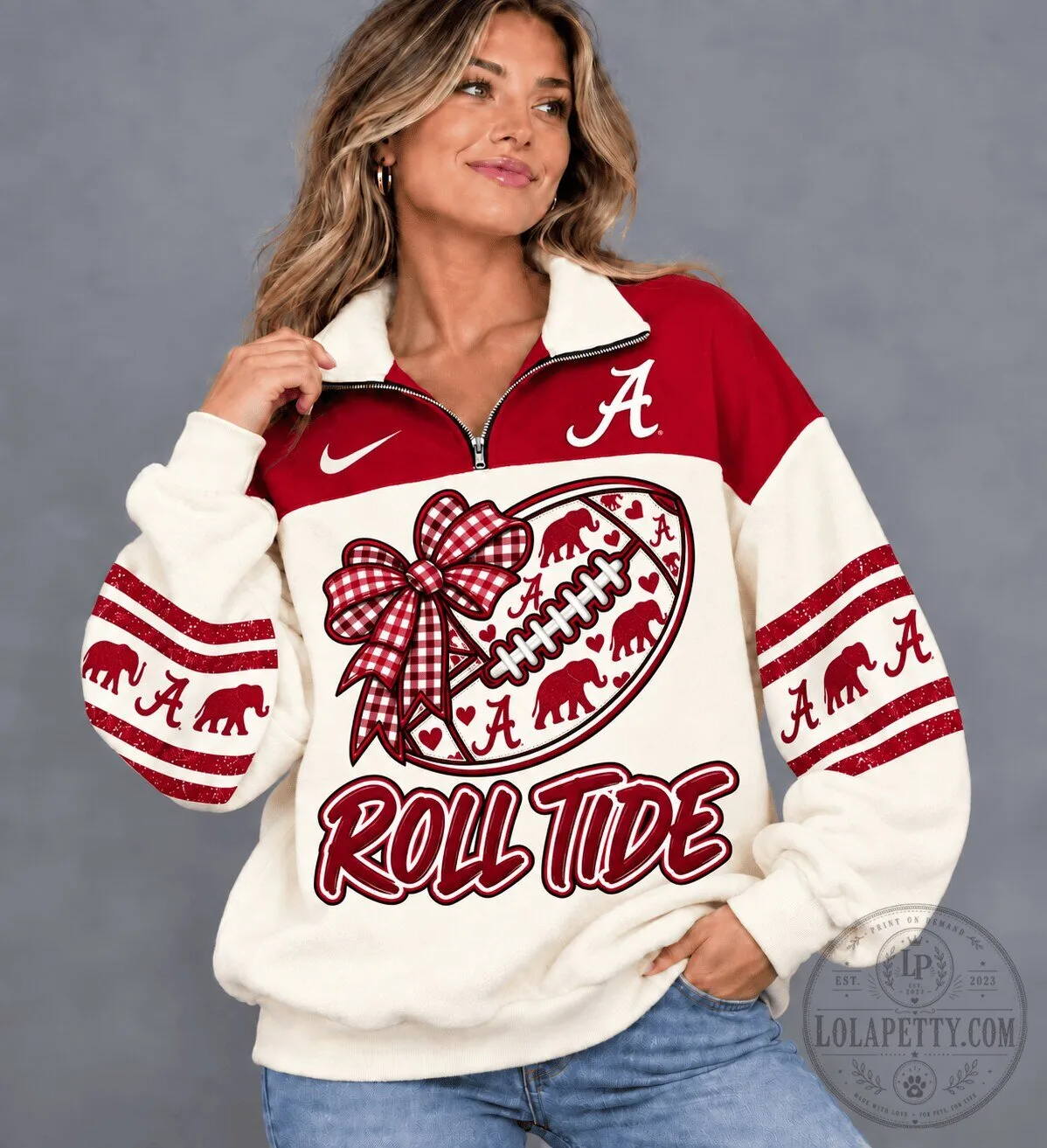 Alabama Crimson Tide Football Quarter-Zip Sweatshirt