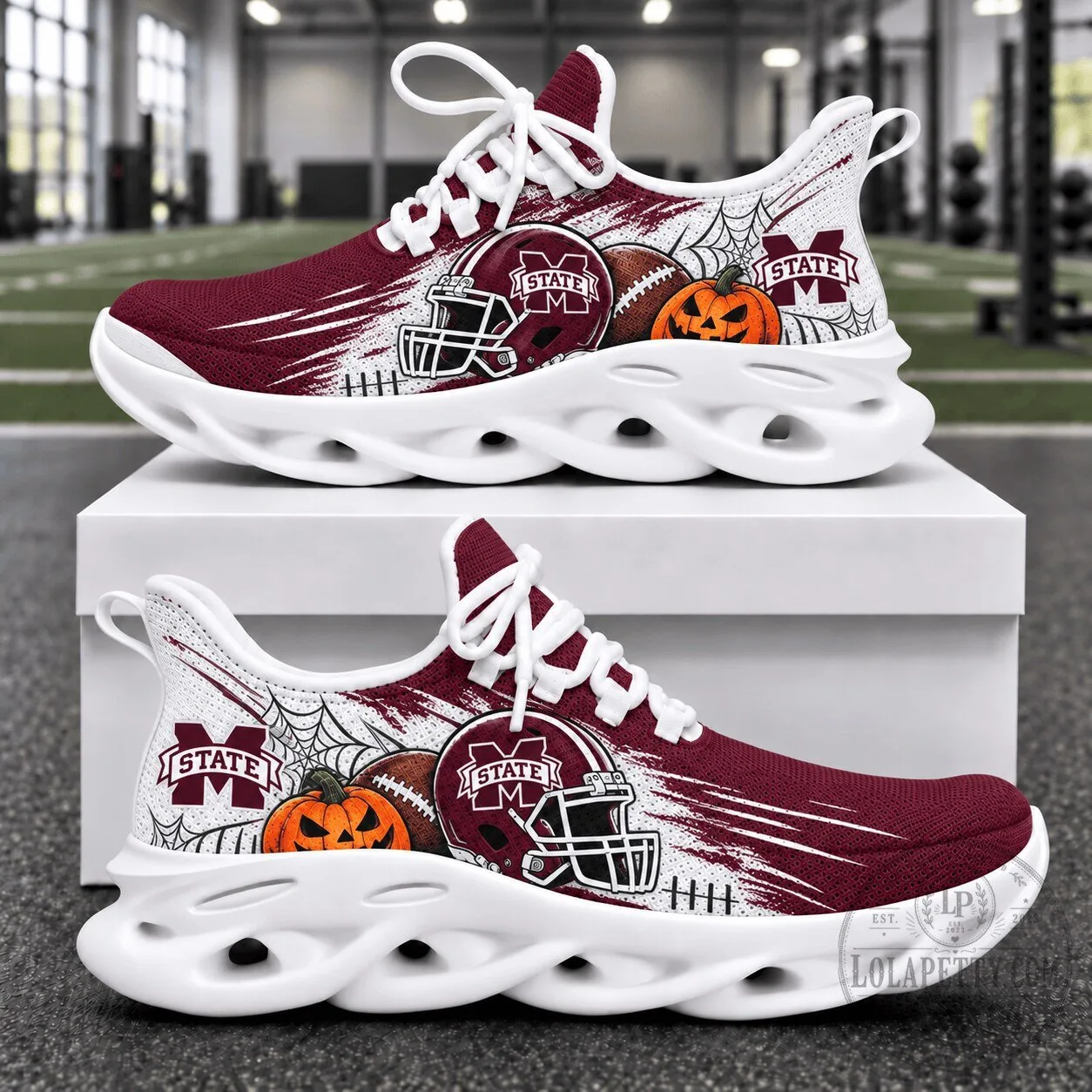Mississippi State Bulldogs Halloween Football Team Chunky Sneakers