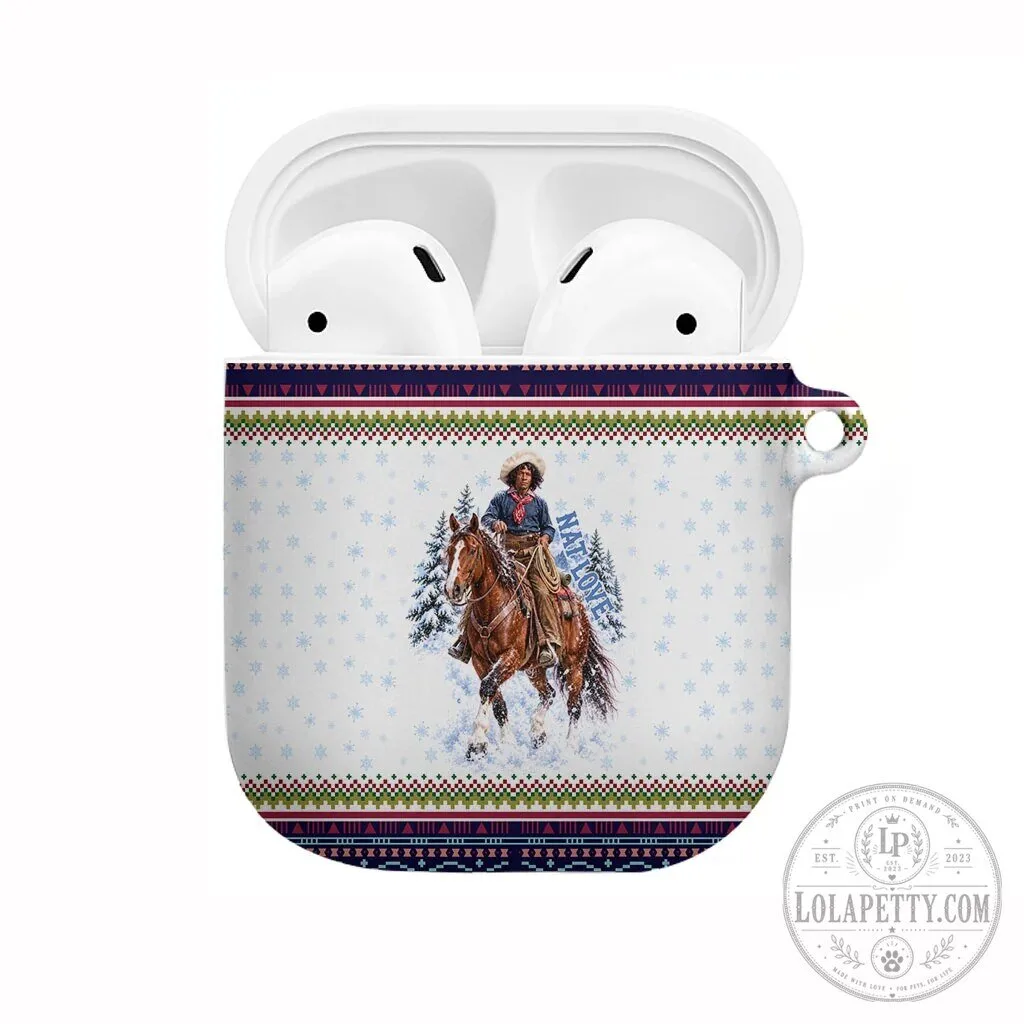 Nat Love African American Cowboy Winter Fair Isle AirPods Case