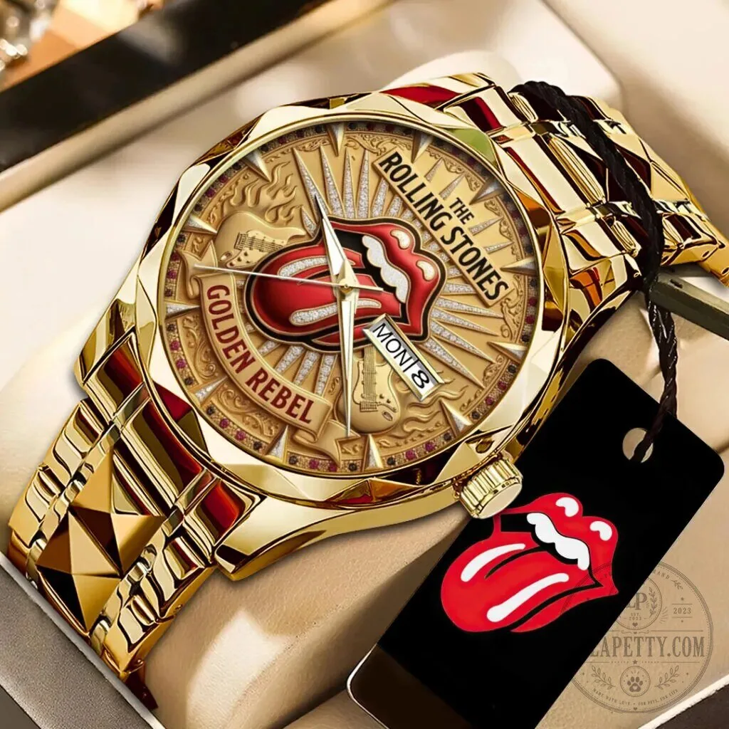 The Rolling Stones Golden Rebel Luxury Gold Quartz Watch