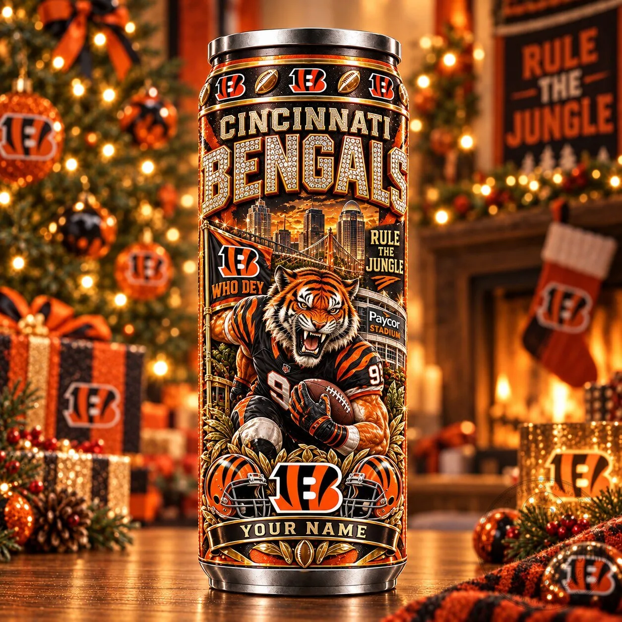 Cincinnati Bengals Football Team Personalized Stainless Steel Insulated Tumbler 6 Cincinnati Bengals Football Team Personalized Stainless Steel Insulated Tumbler