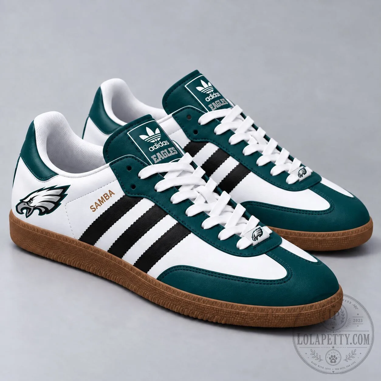 Philadelphia Eagles National Football League Team Logo Samba Shoes