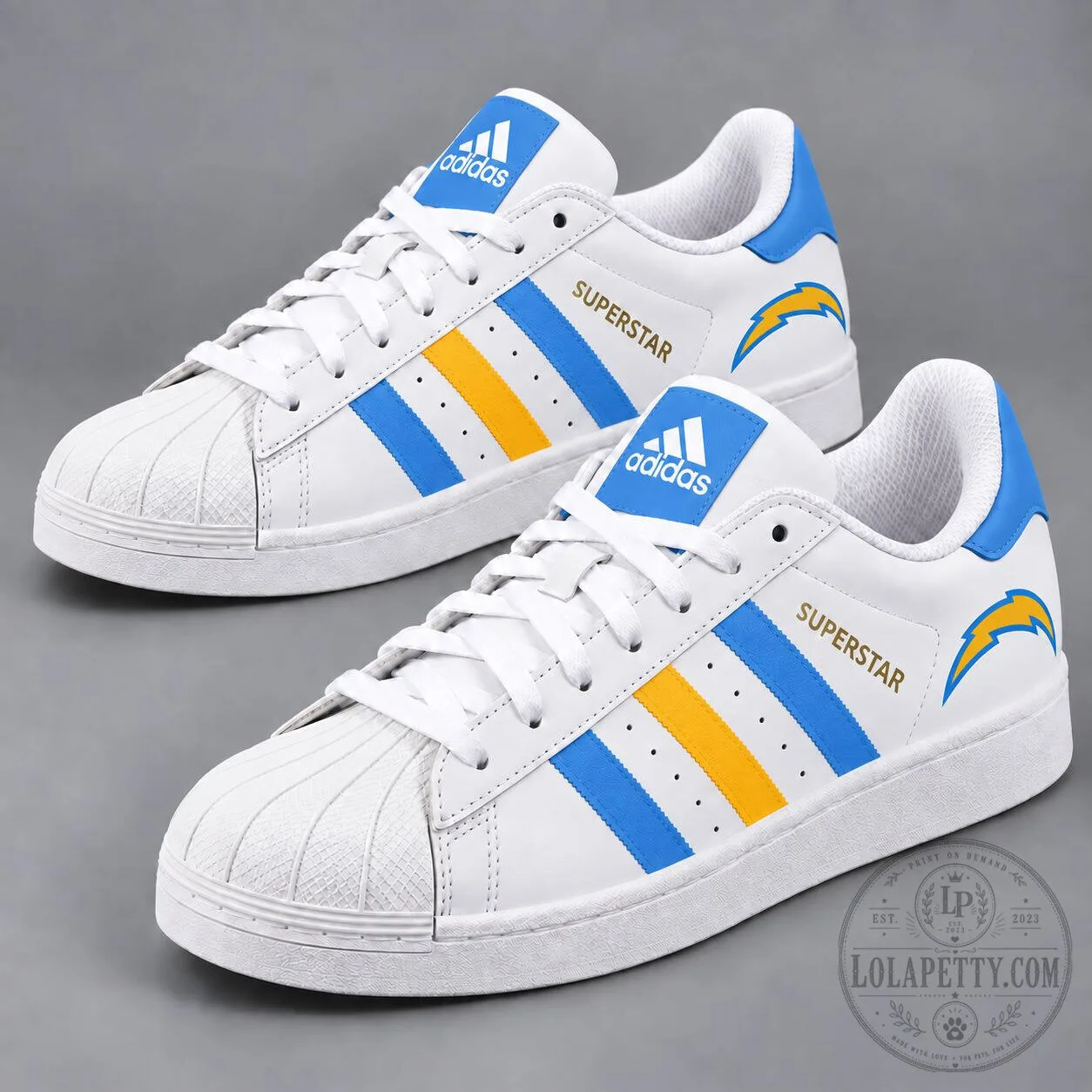 Los Angeles Chargers National Football League Team Superstar Shoes