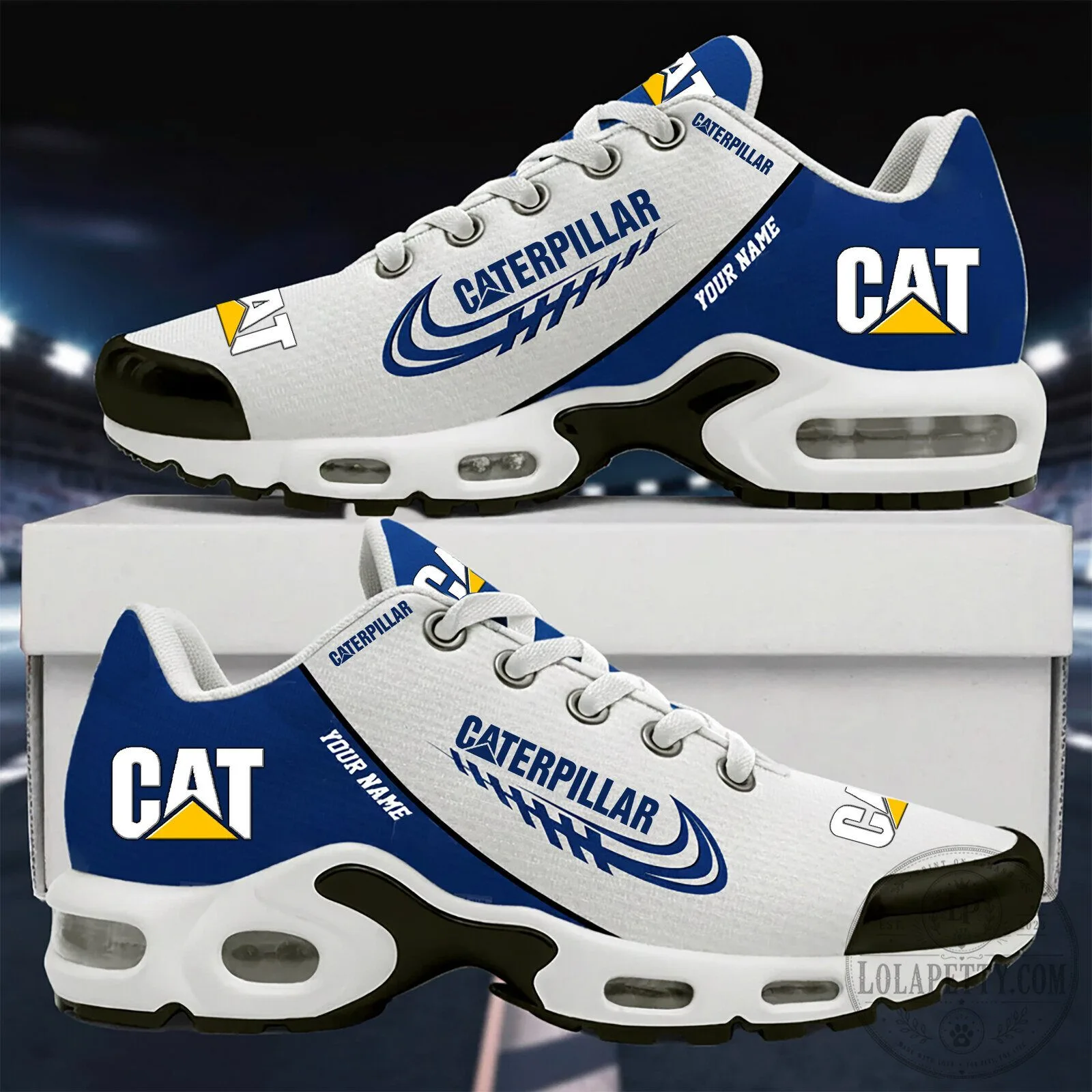 Caterpillar Custom Name Red and White Sport Shoes 9 Caterpillar Custom Name Red and White Sport Shoes