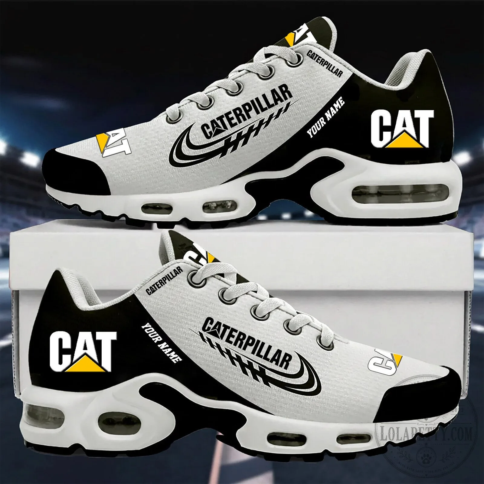 Caterpillar Custom Name Red and White Sport Shoes 10 Caterpillar Custom Name Red and White Sport Shoes