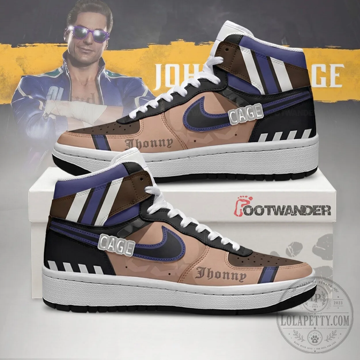 Johnny Cage Mortal Kombat High Top Sneakers Custom Gaming Shoes 2 Johnny Cage Mortal Kombat High Top Sneakers Custom Gaming Shoes