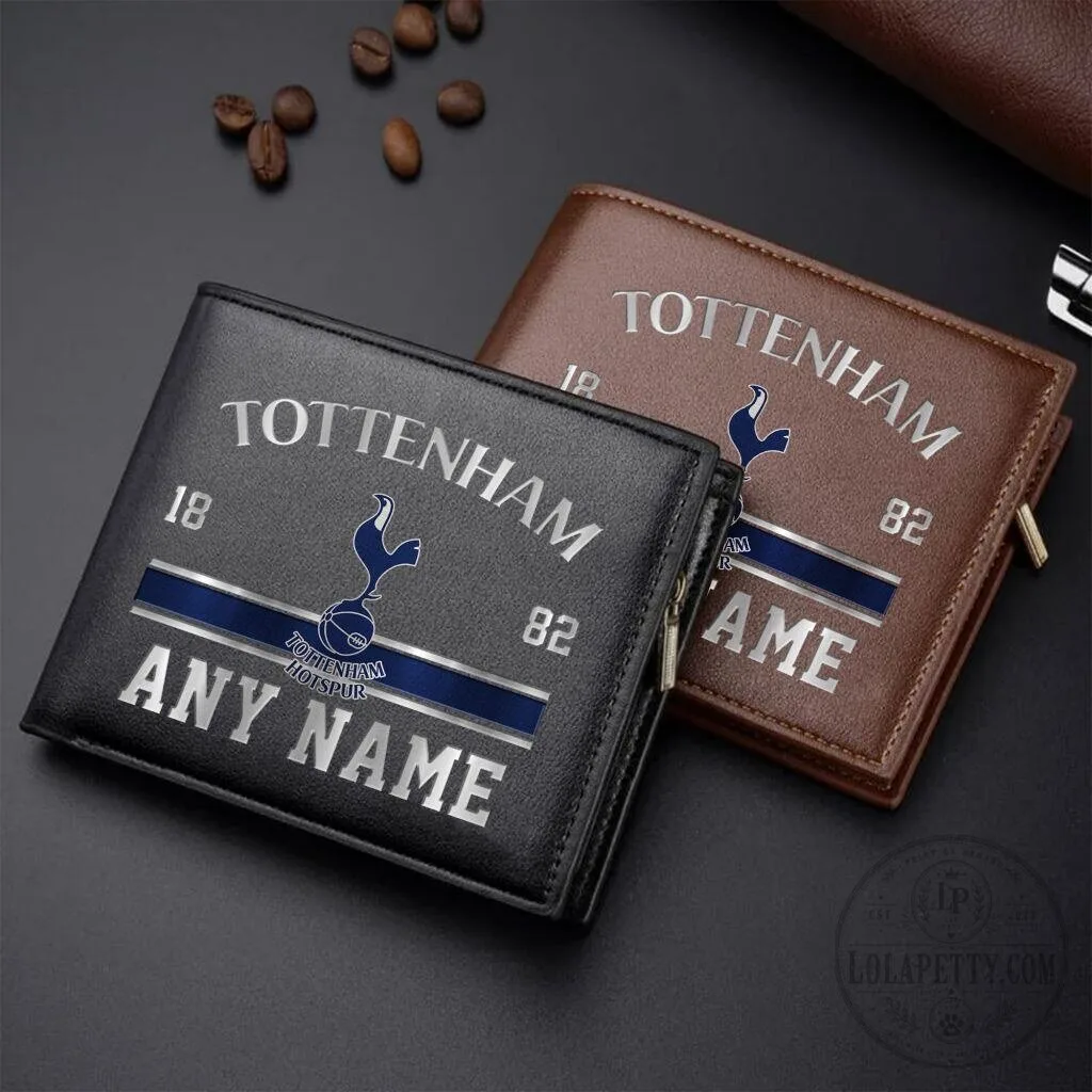 Tottenham Hotspur Personalized Name Leather Wallet