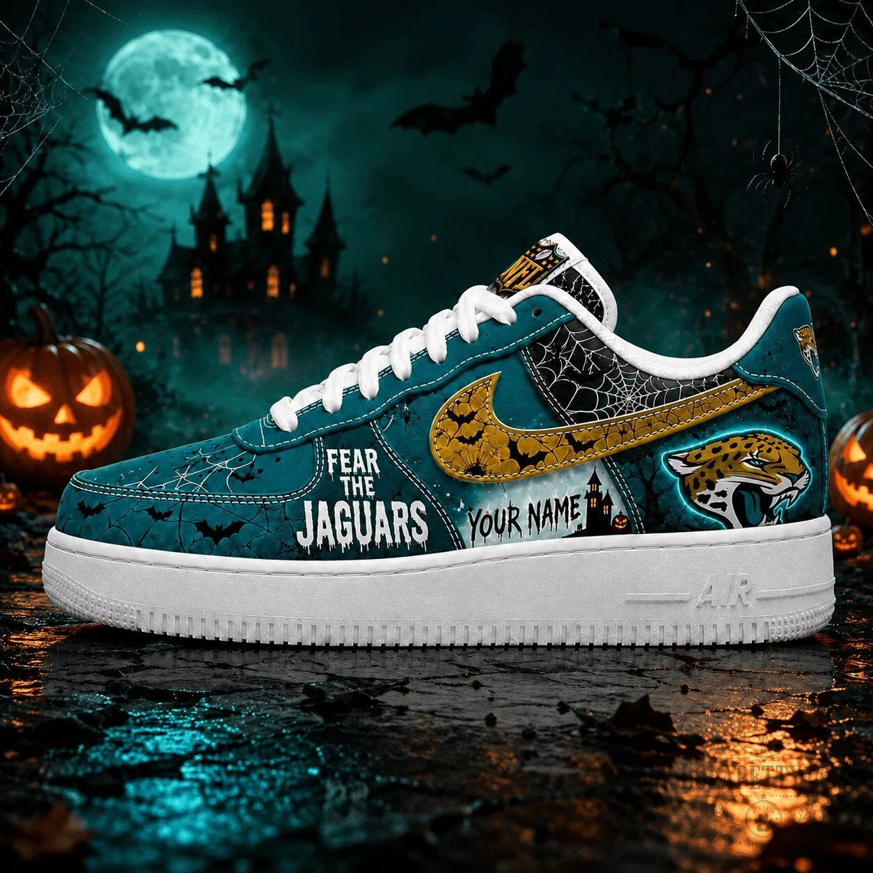 Jacksonville Jaguars Halloween Fear The Jaguars Custom Name Sneakers Shoes