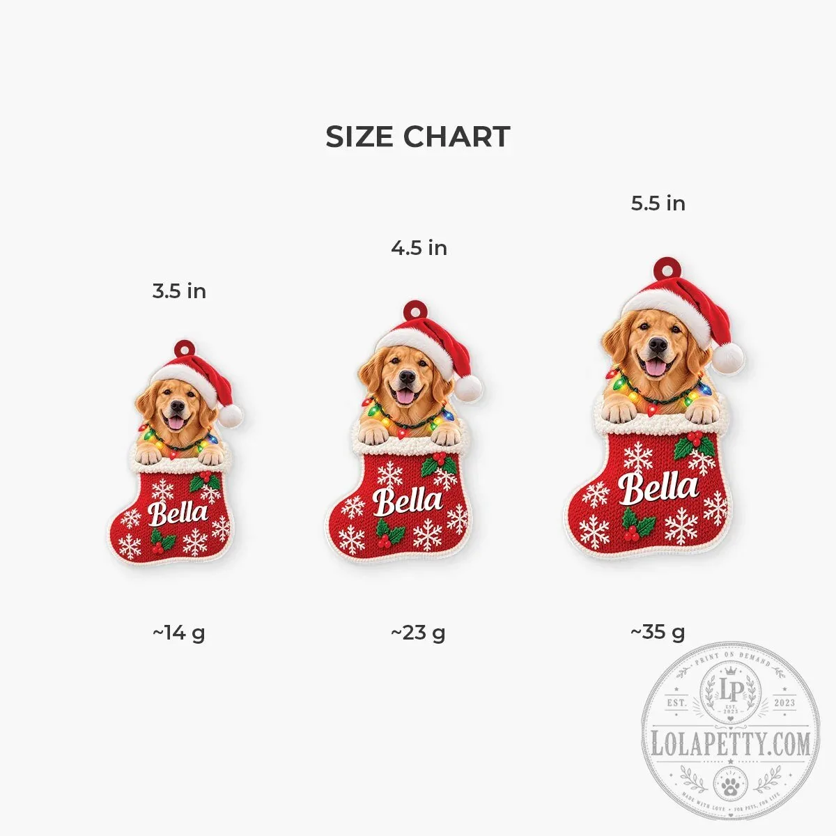 Personalized Pet Photo Christmas Stocking Acrylic Ornament 13 Personalized Pet Photo Christmas Stocking Acrylic Ornament
