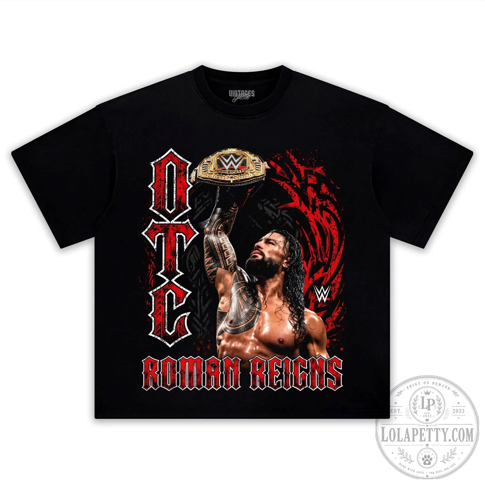 Roman Reigns Undisputed WWE Universal Champion Black T-Shirt