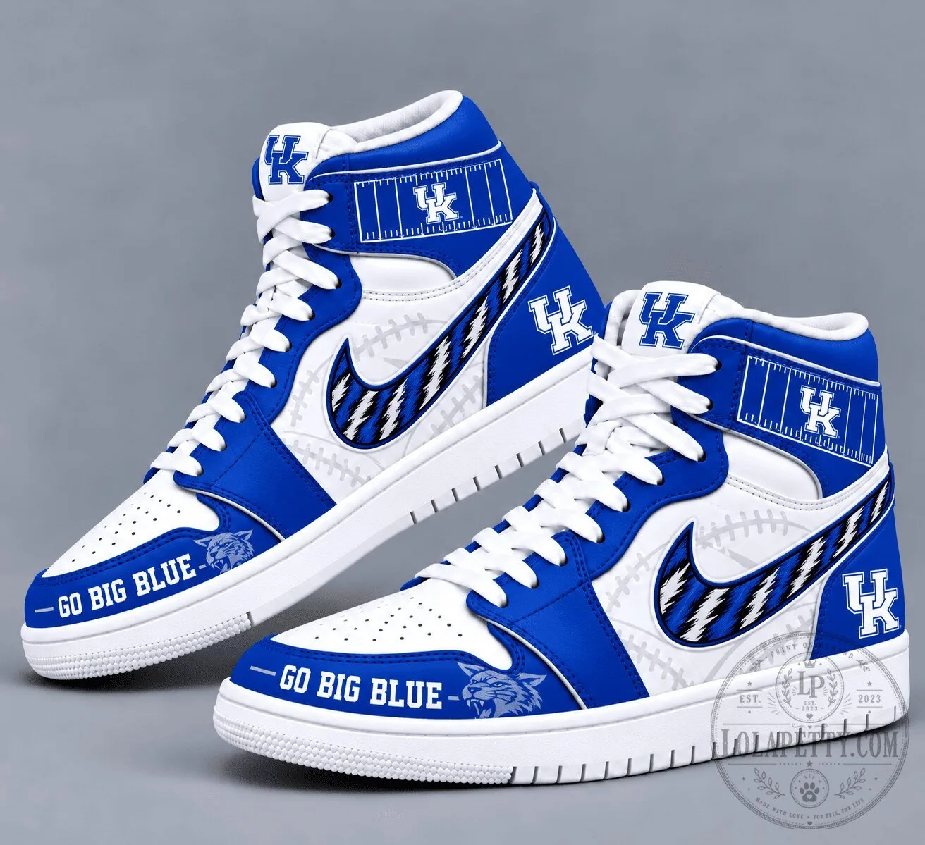 Kentucky Wildcats Go Big Blue NCAA Basketball Team High-Top Shoes 1 Kentucky Wildcats Go Big Blue NCAA Basketball Team High-Top Shoes