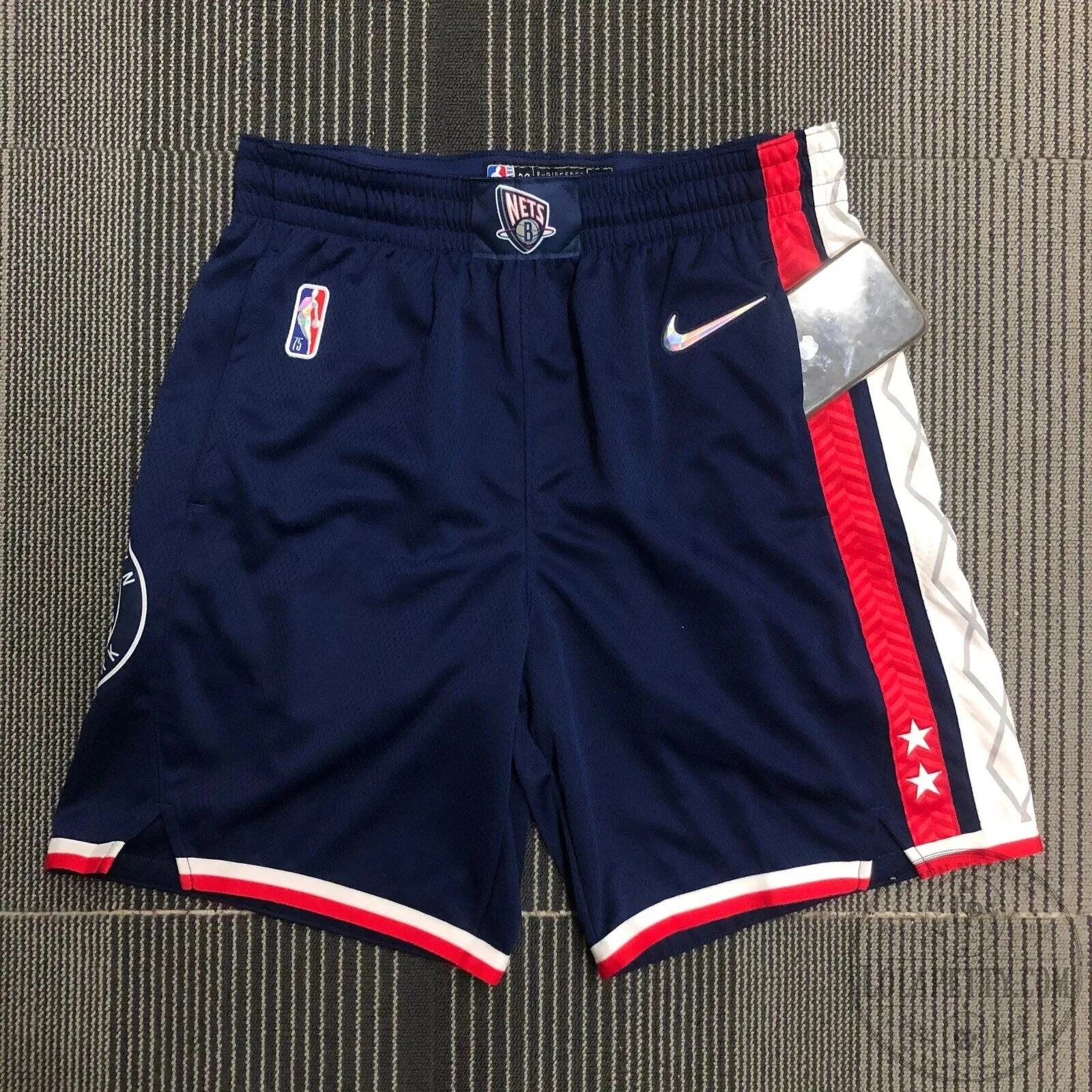 Brooklyn Nets City Edition Diamond 75th Anniversary Basketball Shorts 2 Brooklyn Nets City Edition Diamond 75th Anniversary Basketball Shorts