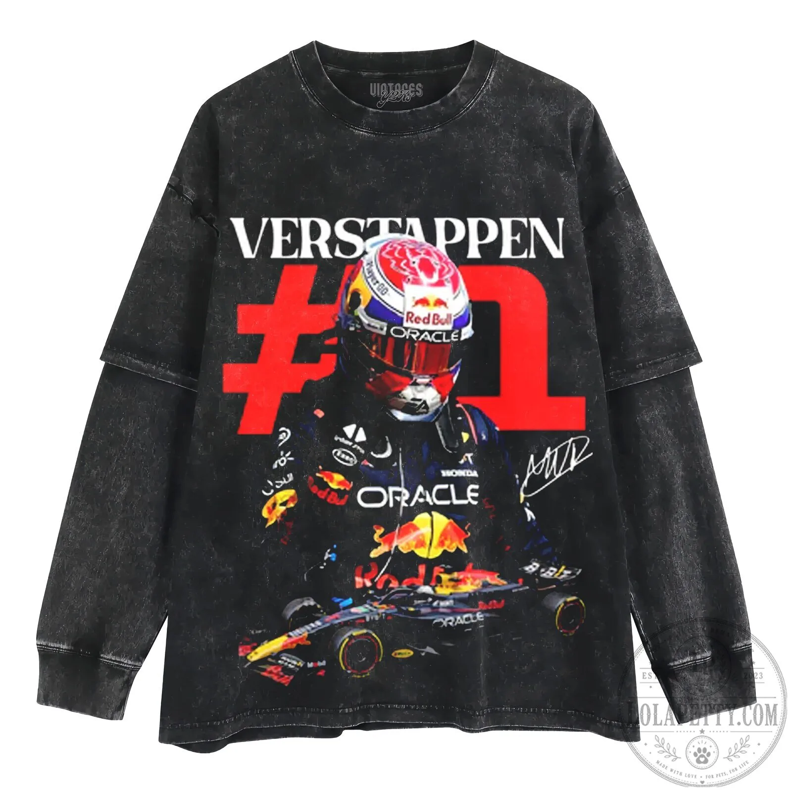 Max Verstappen Formula 1 Racing Driver Graphic Long Sleeve T-Shirt