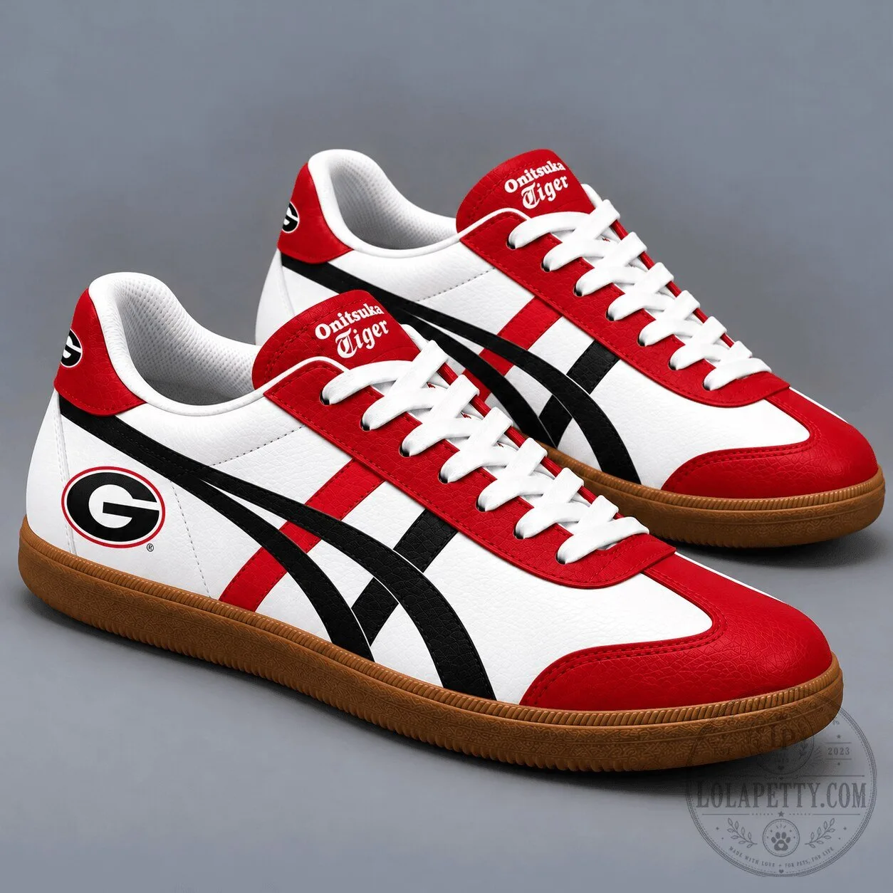 Georgia Bulldogs NCAA Team Pride Onitsuka Tiger Athletic Sneakers Shoes
