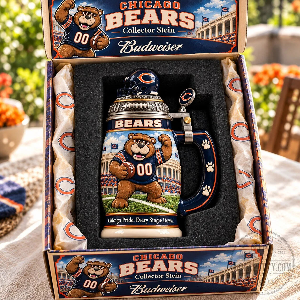 Chicago Bears Budweiser Collector Stein Beer Mug