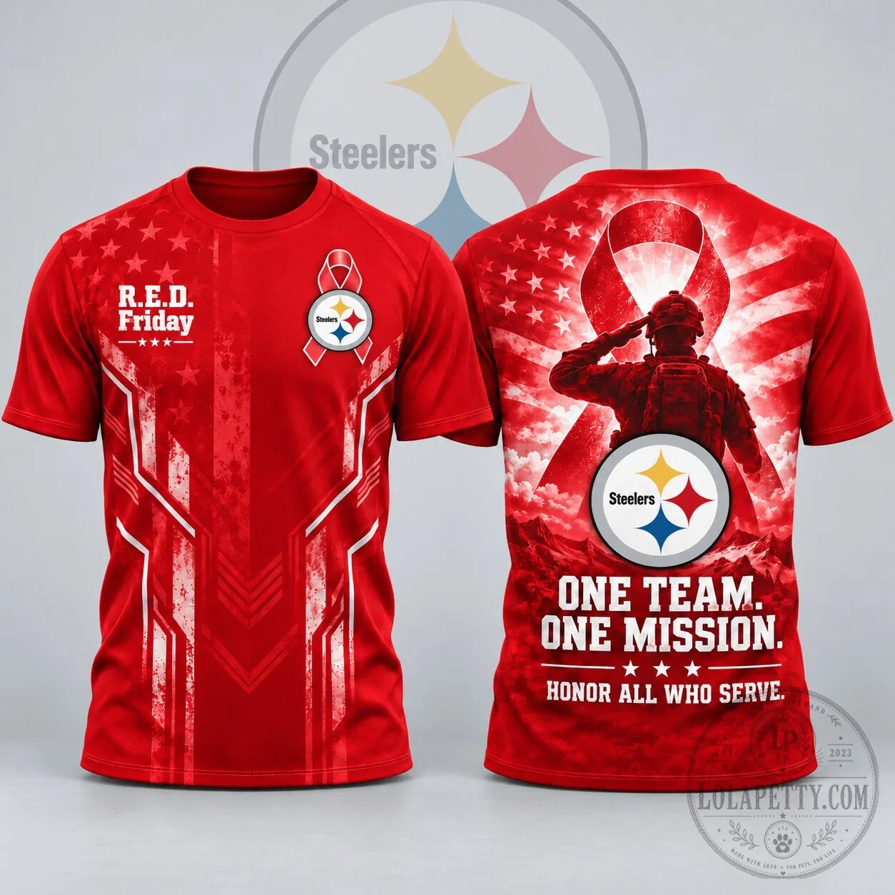 Pittsburgh Steelers Remember Everyone Deployed Friday Patriotic Soldier Tribute T-Shirt