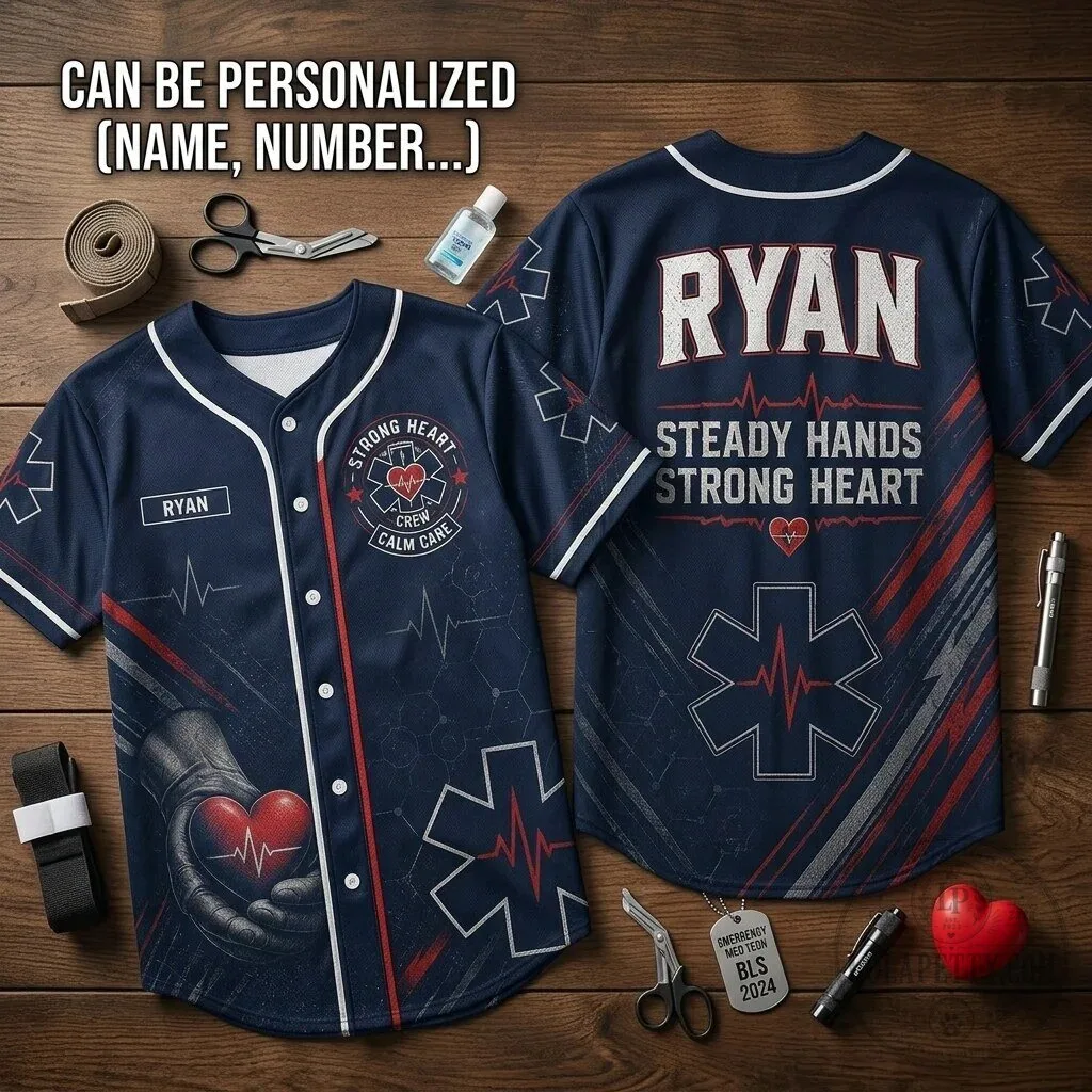 Personalized Paramedic Emergency Medical Services Baseball Jersey