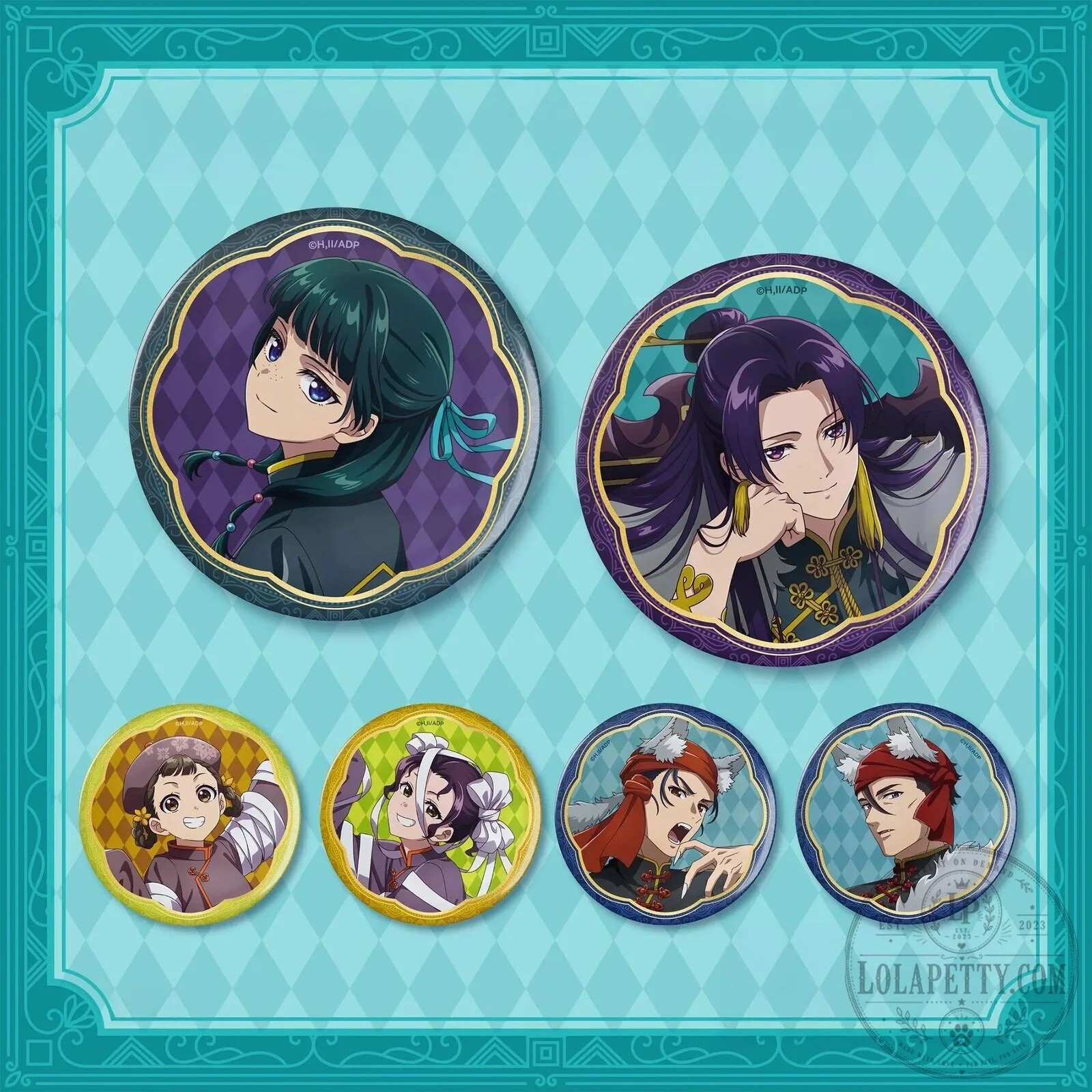 The Apothecary Diaries Anime Character Halloween Collectible Pin Badge Set 5 The Apothecary Diaries Anime Character Halloween Collectible Pin Badge Set