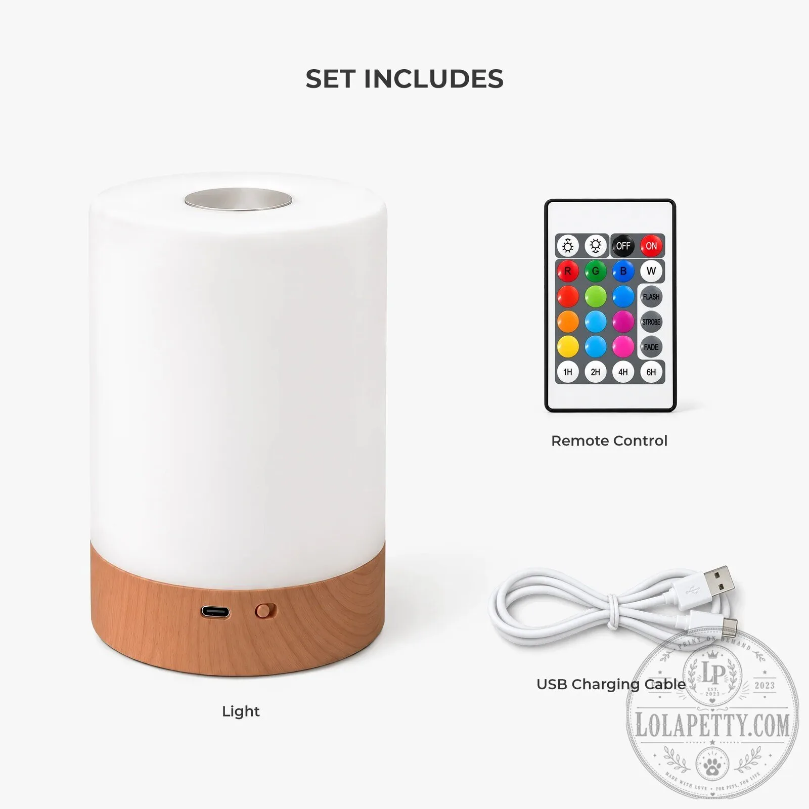 Personalized Birth Flower Girl Touch Control Rechargeable Night Light Lamp 11 Personalized Birth Flower Girl Touch Control Rechargeable Night Light Lamp