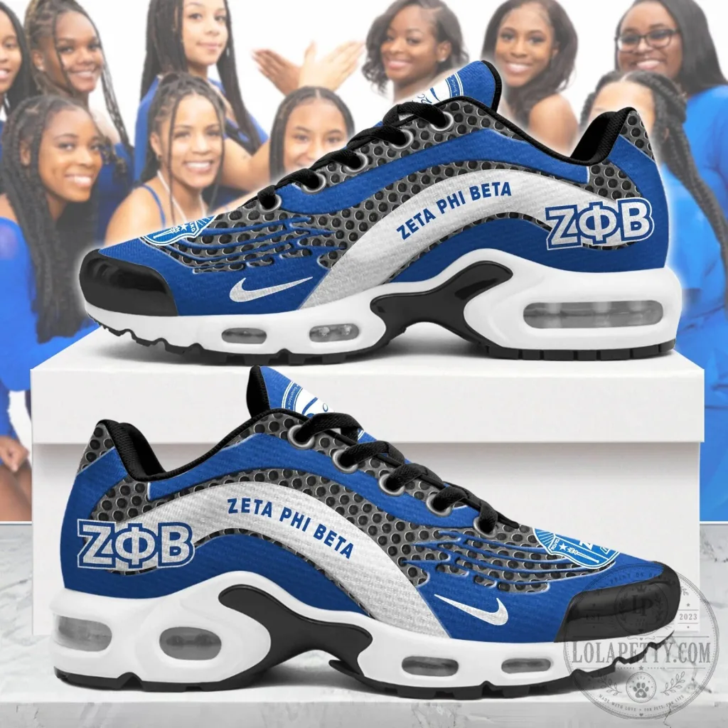 Royal Blue and White Athletic Sneakers for Zeta Phi Beta Sorority Royal Blue and White Athletic Sneakers for Zeta Phi Beta Sorority