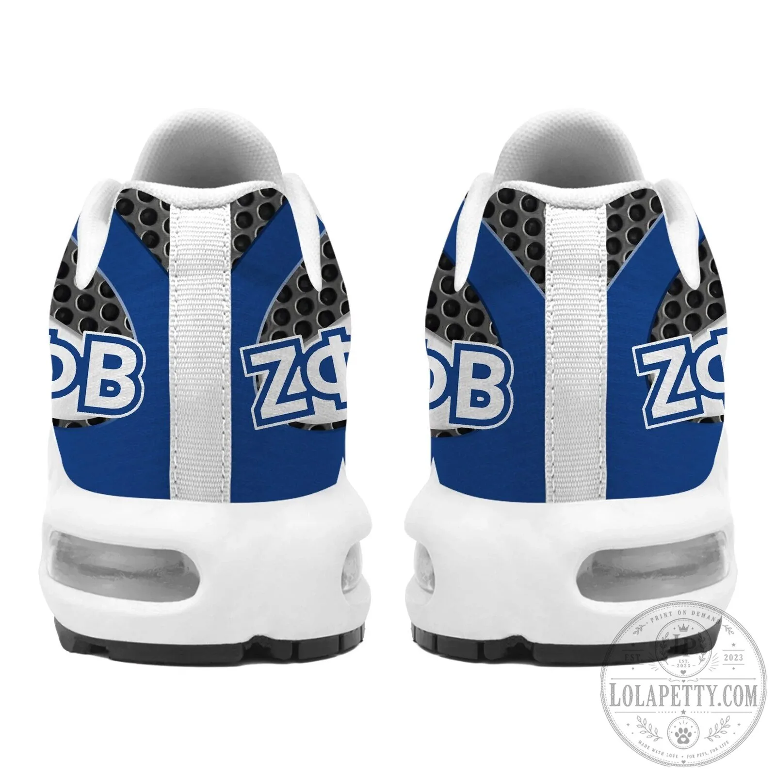 Royal Blue and White Athletic Sneakers for Zeta Phi Beta Sorority 8 Royal Blue and White Athletic Sneakers for Zeta Phi Beta Sorority