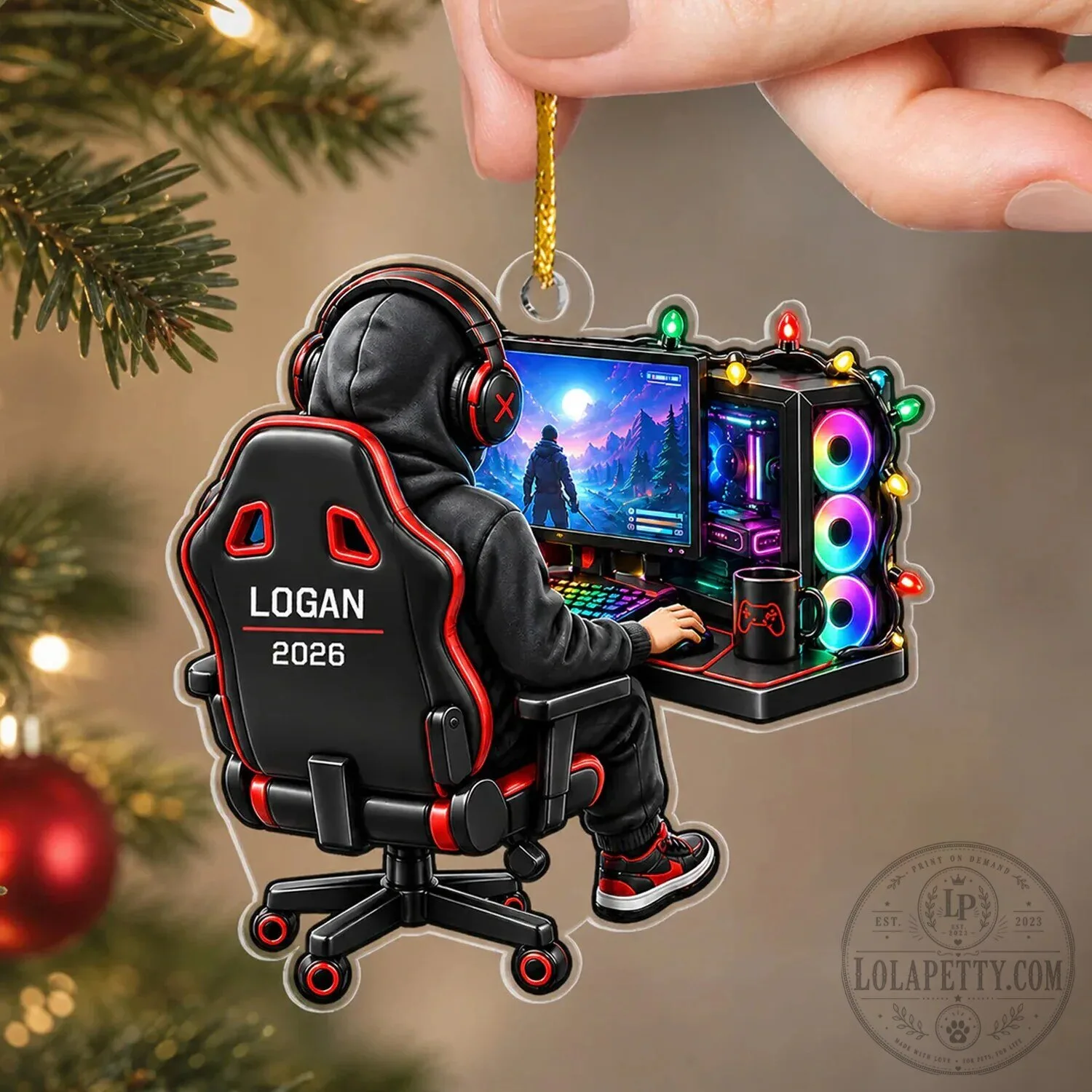Personalized Gamer Christmas Tree Ornament 9 Personalized Gamer Christmas Tree Ornament
