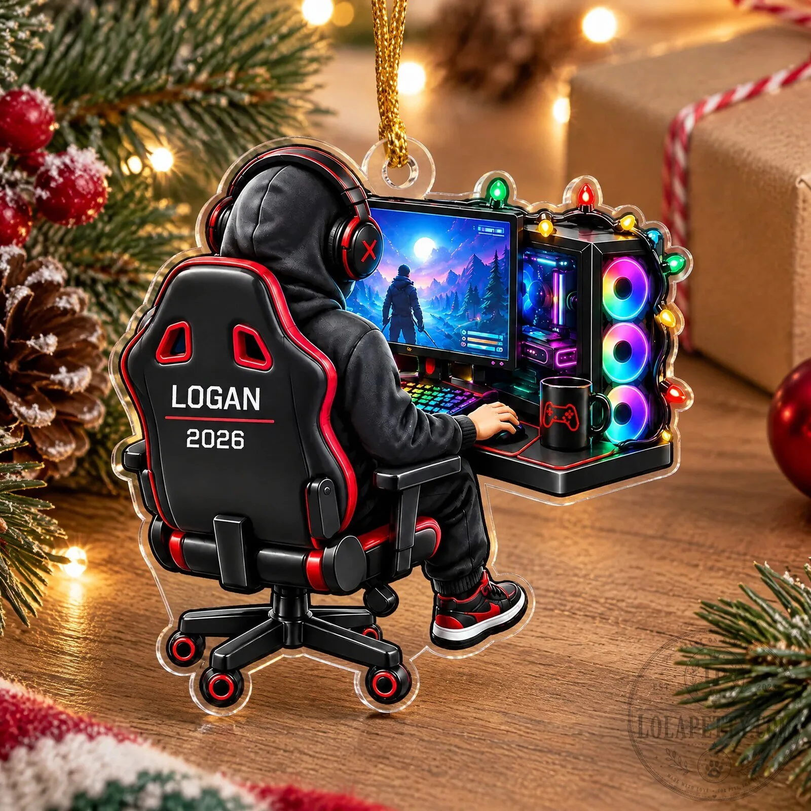 Personalized Gamer Christmas Tree Ornament 11 Personalized Gamer Christmas Tree Ornament