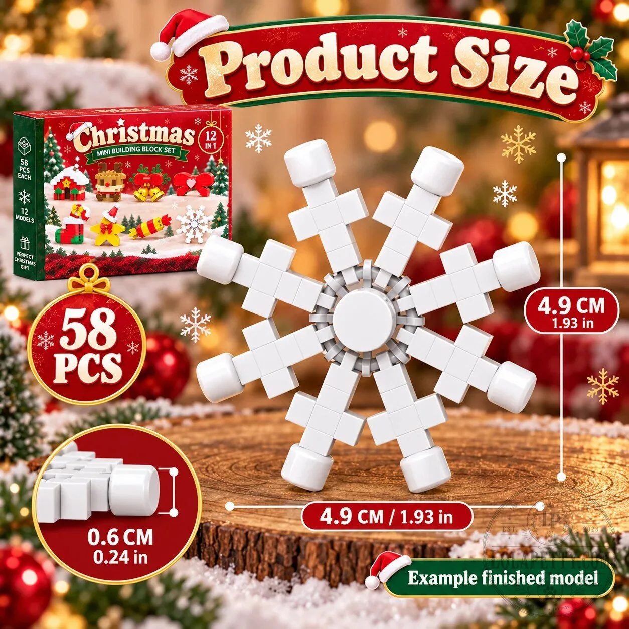 Christmas Mini Building Block Set Holiday Brick Ornaments and Decor 11 Christmas Mini Building Block Set Holiday Brick Ornaments and Decor
