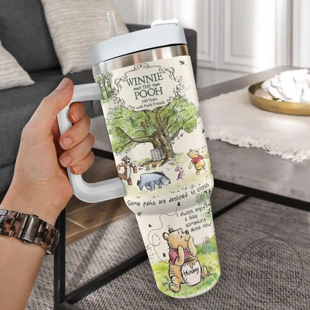 Winnie the Pooh 100 Years with Friends Adventure Quote Tumbler with Handle 9 Winnie the Pooh 100 Years with Friends Adventure Quote Tumbler with Handle