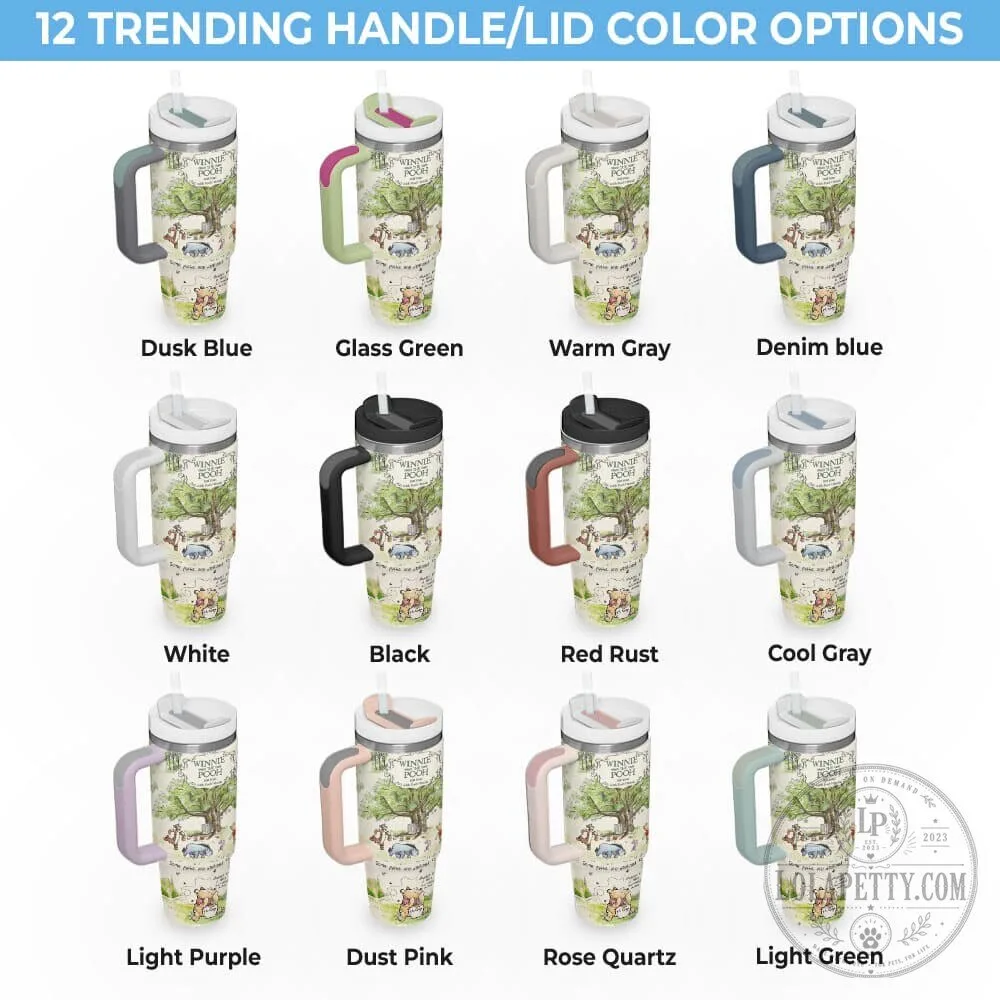 Winnie the Pooh 100 Years with Friends Adventure Quote Tumbler with Handle 10 Winnie the Pooh 100 Years with Friends Adventure Quote Tumbler with Handle