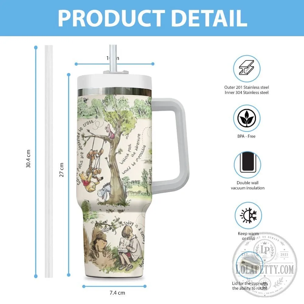 Winnie the Pooh 100 Years with Friends Adventure Quote Tumbler with Handle 11 Winnie the Pooh 100 Years with Friends Adventure Quote Tumbler with Handle
