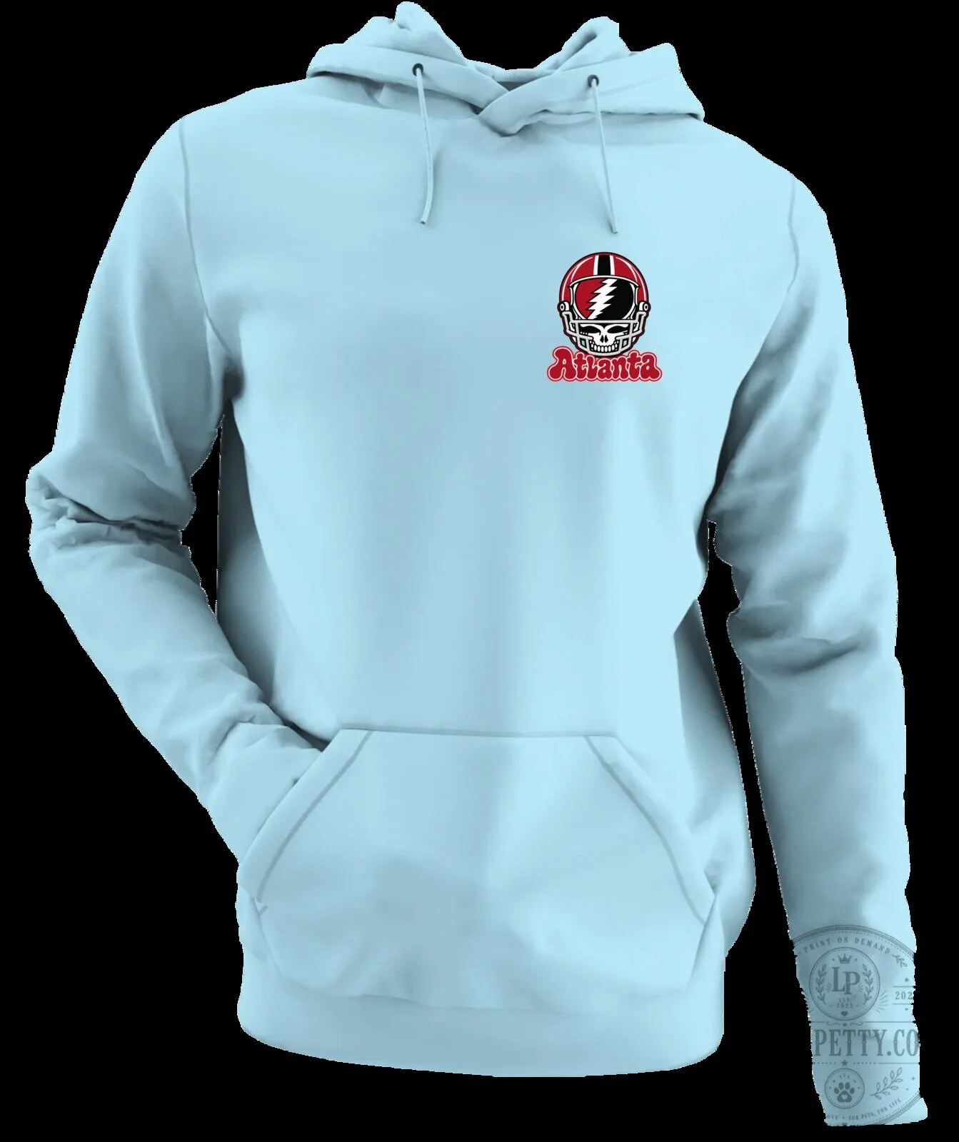 Atlanta Grateful Dead Stealie Helmet Light Blue Hoodie 12 Atlanta Grateful Dead Stealie Helmet Light Blue Hoodie